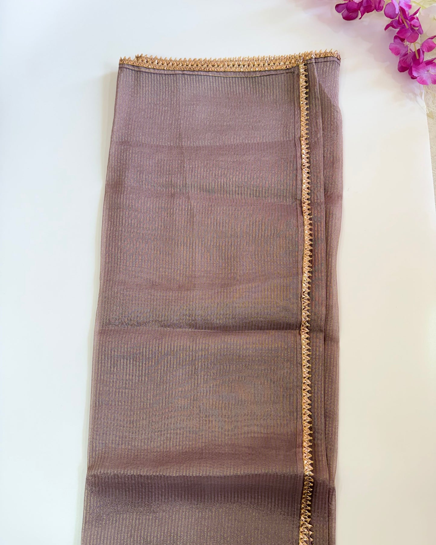 Lavender Premium Mul Chanderi Salwar Suit with Beads & Zardosi work
