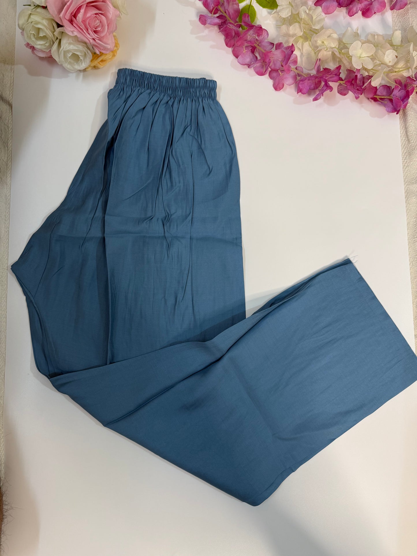 Blue Mul Chanderi Kurta Set