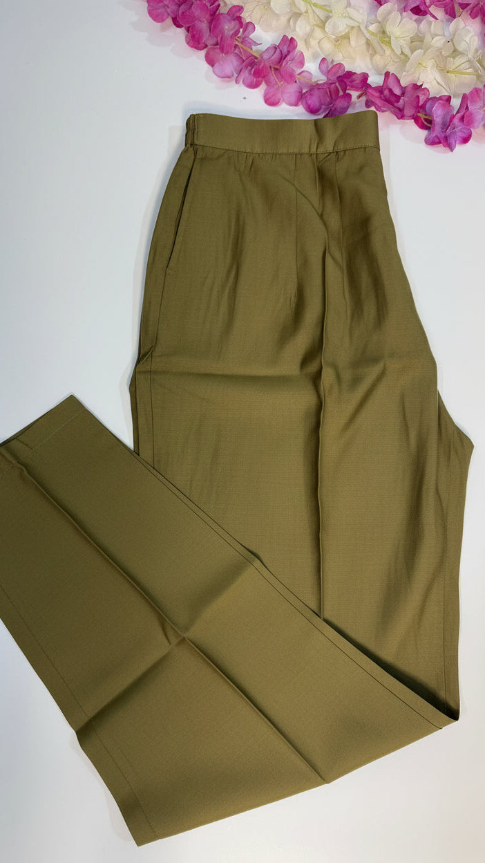 Mehandi Green Mul Chanderi Kurta Set