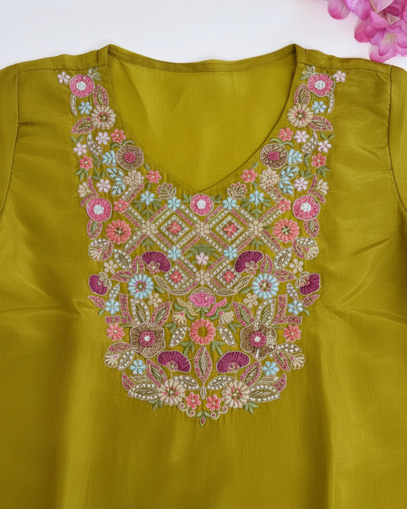 Green Silk Salwar Suit