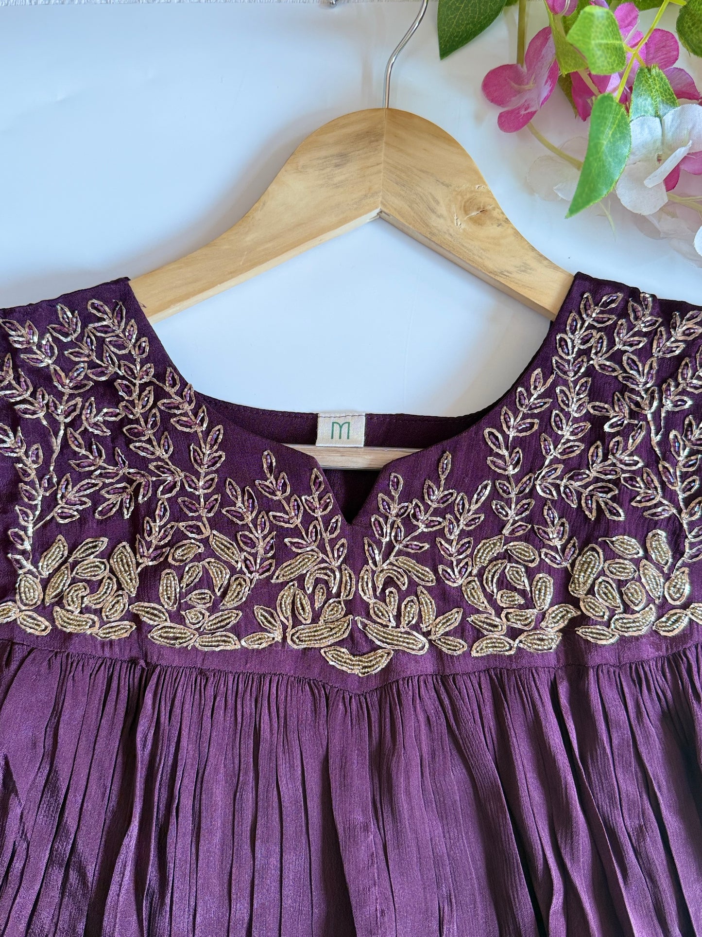 Purple Chinon 3-Piece Salwar Suit