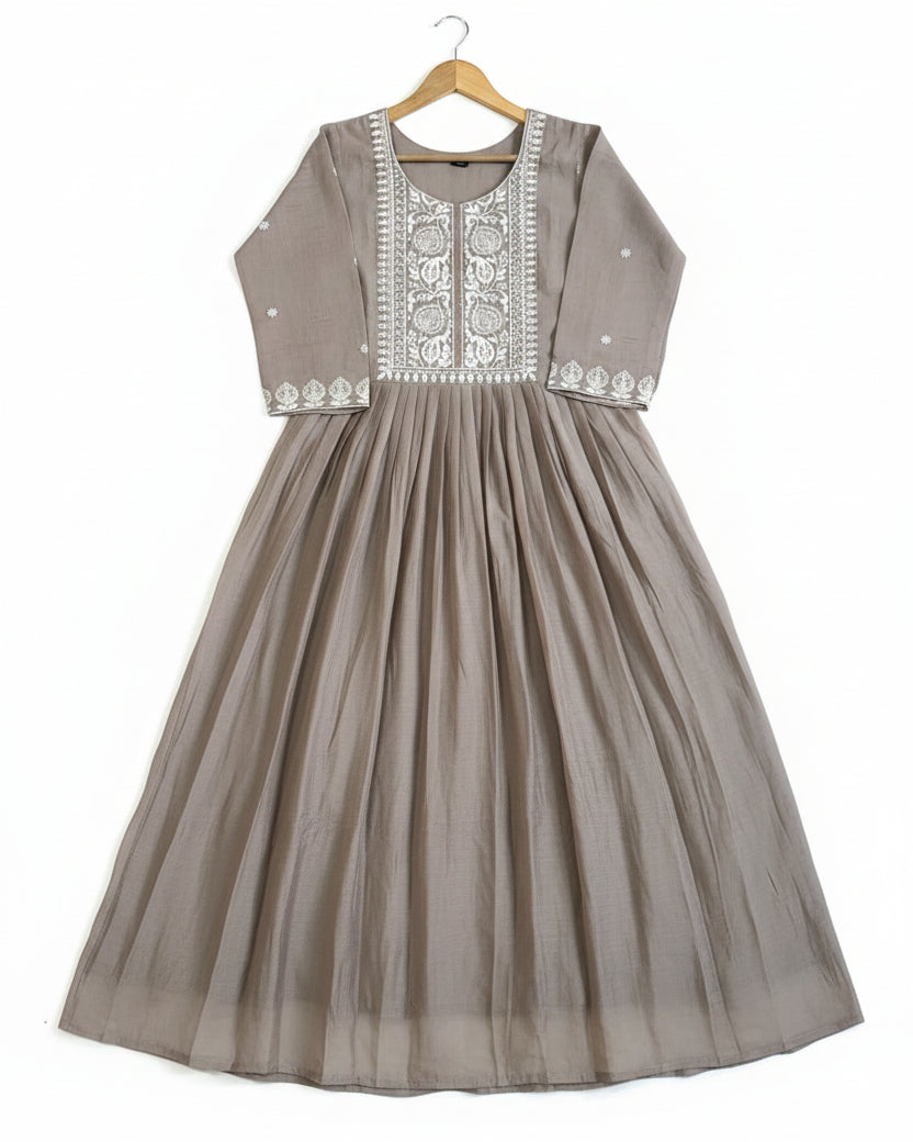 Tupe Mul Chanderi Kurta Set