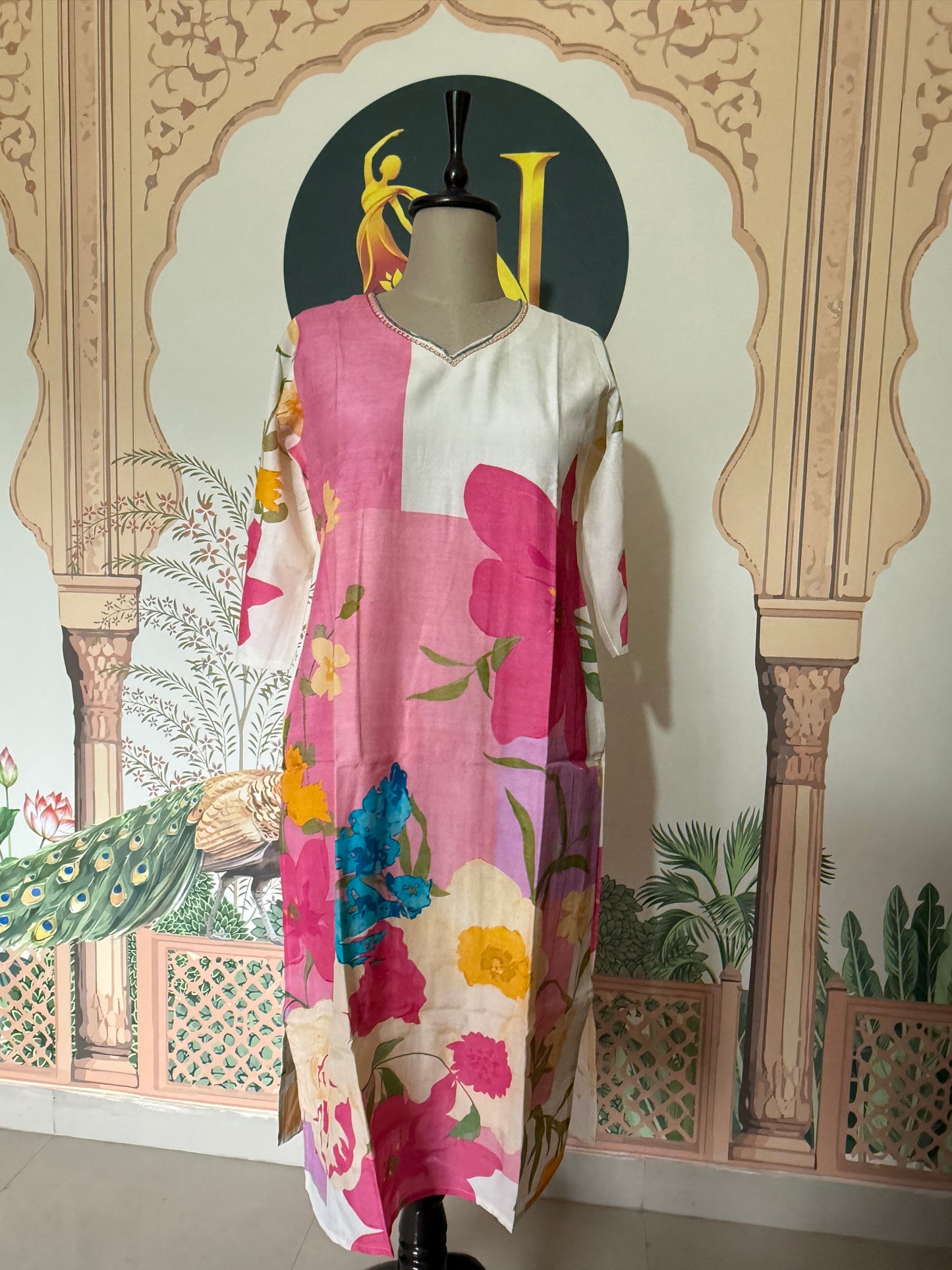 Linen Salwar Suit With Mul cotton Dupatta