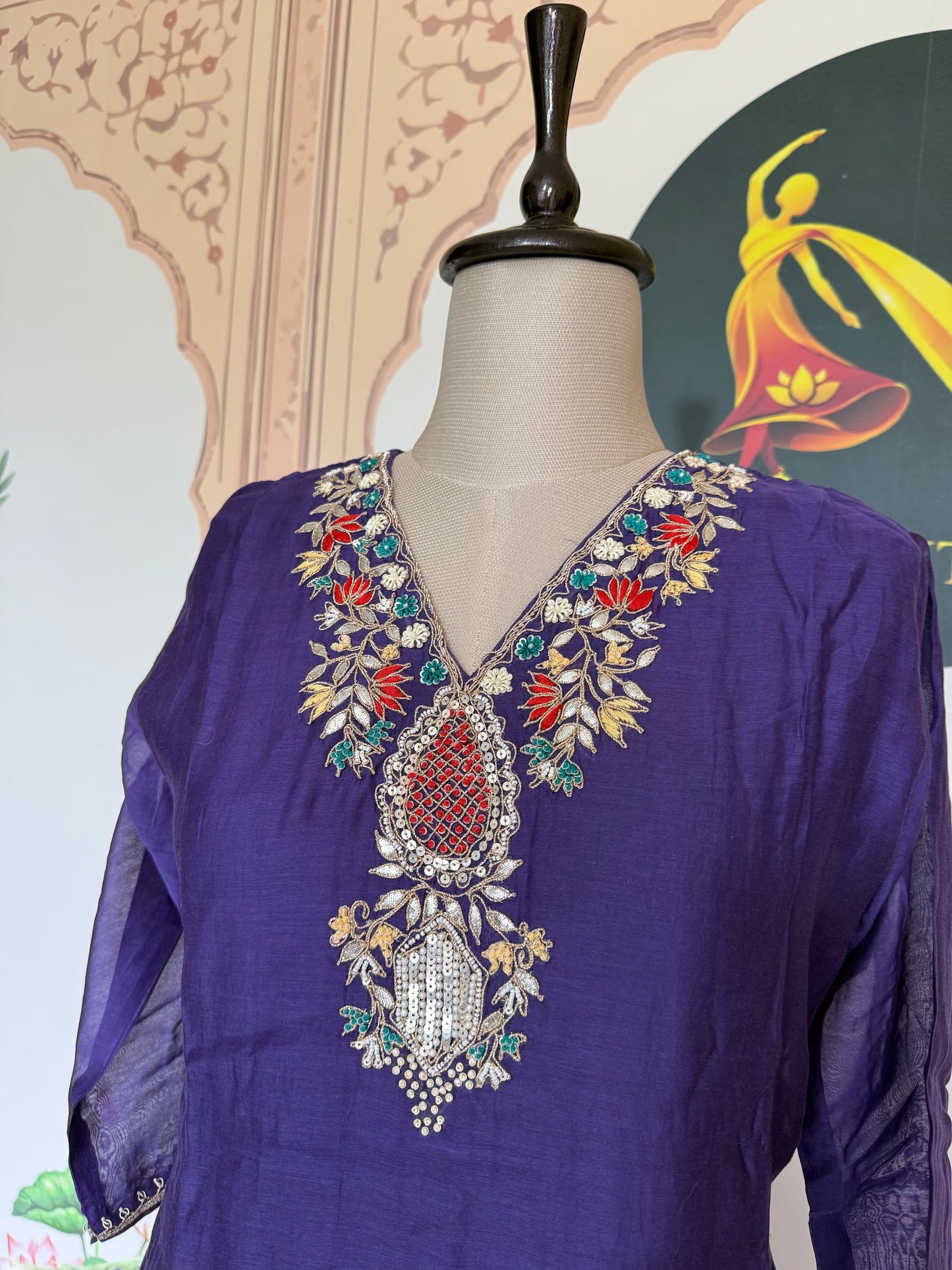 Mul Chanderi Hand & Gota Patti